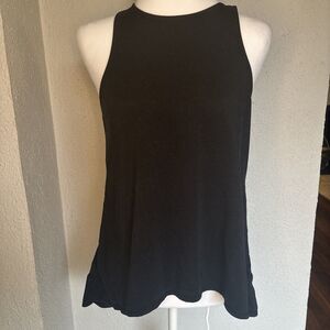 Yogalicious Tank Top Women XS Open Back Active Athletic Black Tank